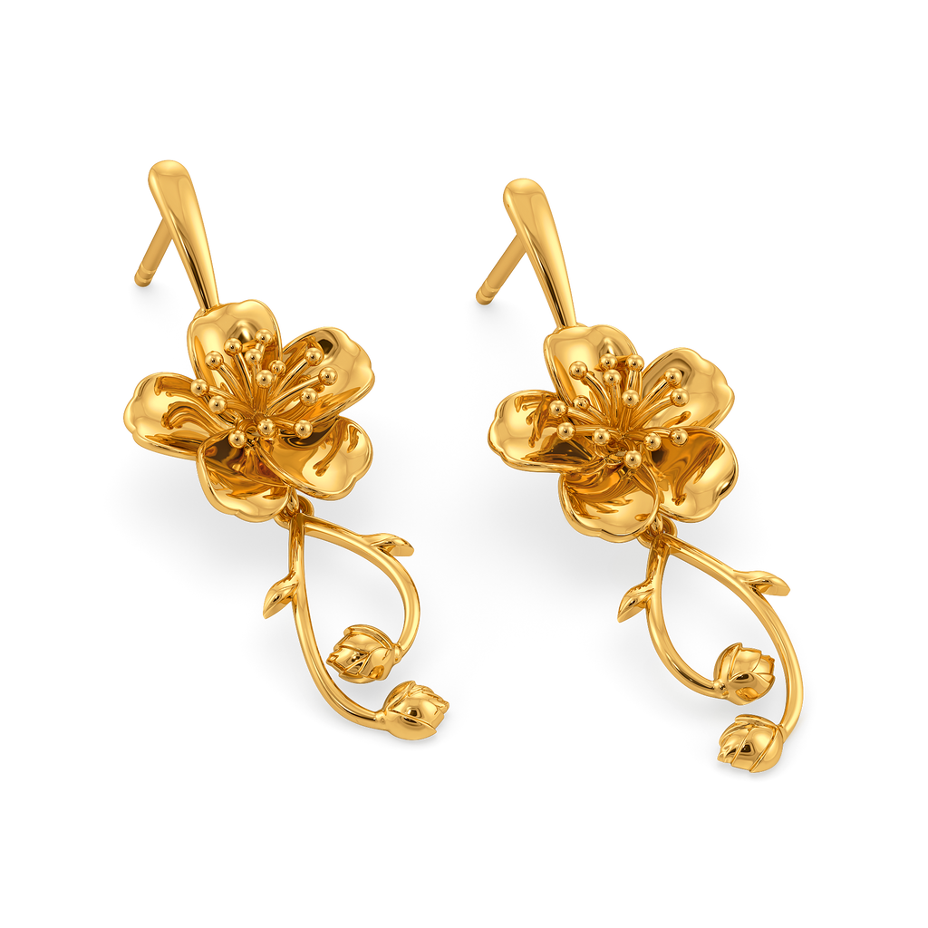 Autumn Garden Gold Earrings