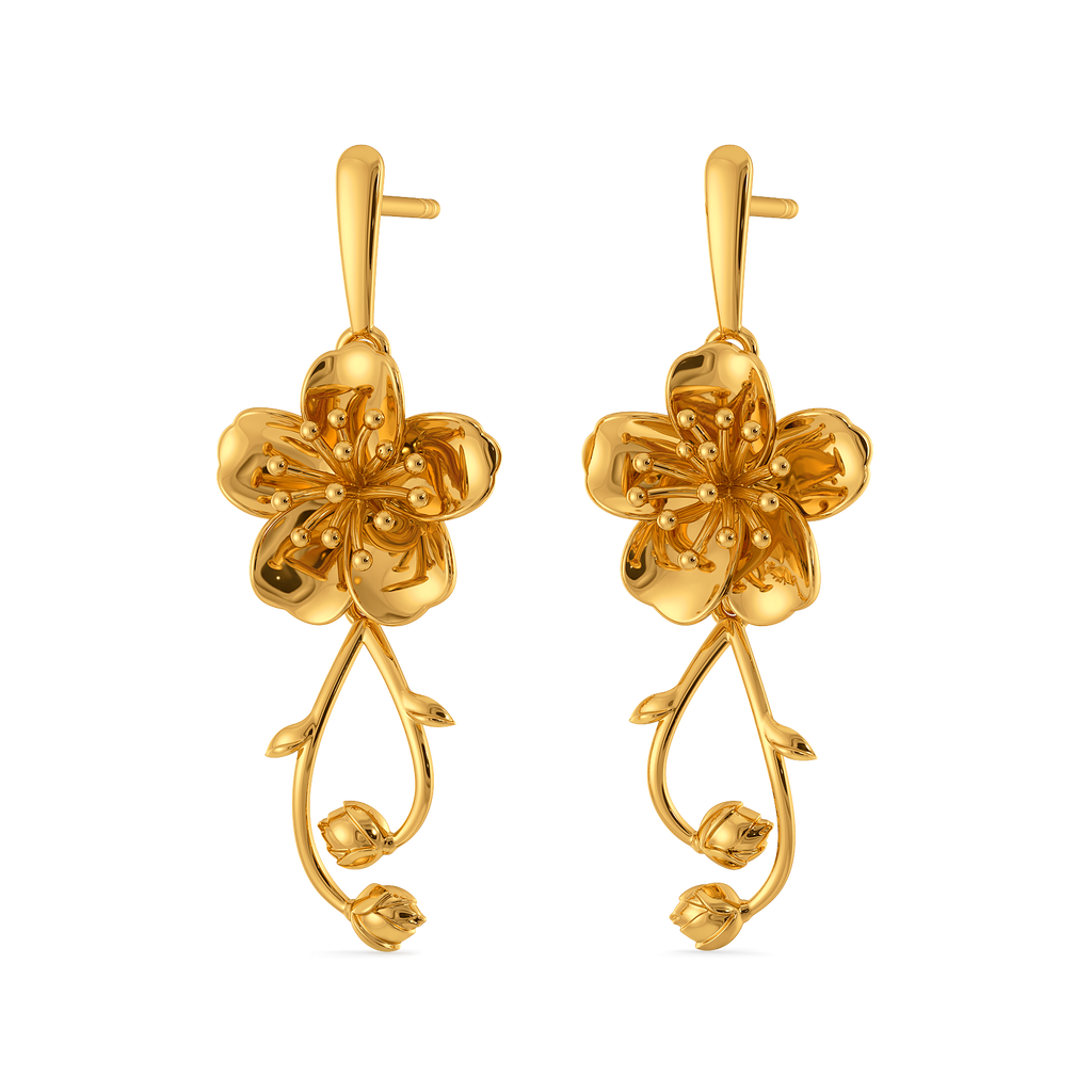 Autumn Garden Gold Earrings