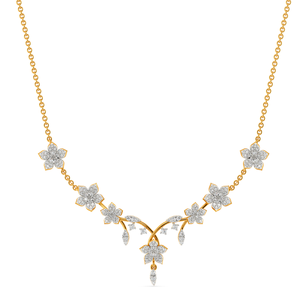 Hum of the Florals Diamond Necklaces