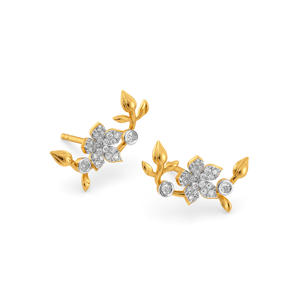 Hum of the Florals Diamond Earrings