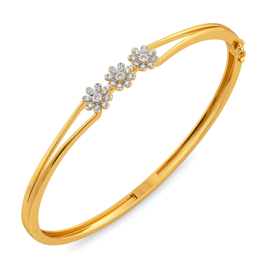 Winding Florals Diamond Bangles