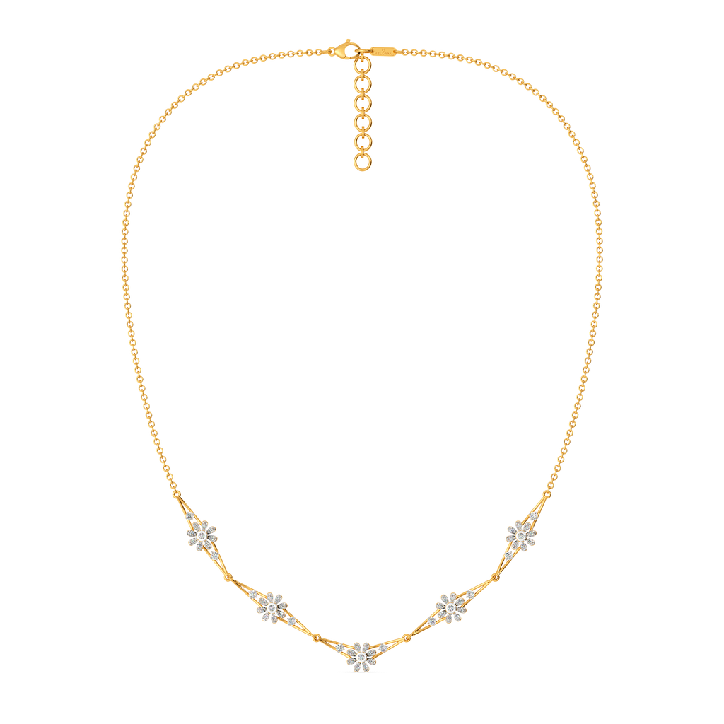 Winding Florals Diamond Necklaces