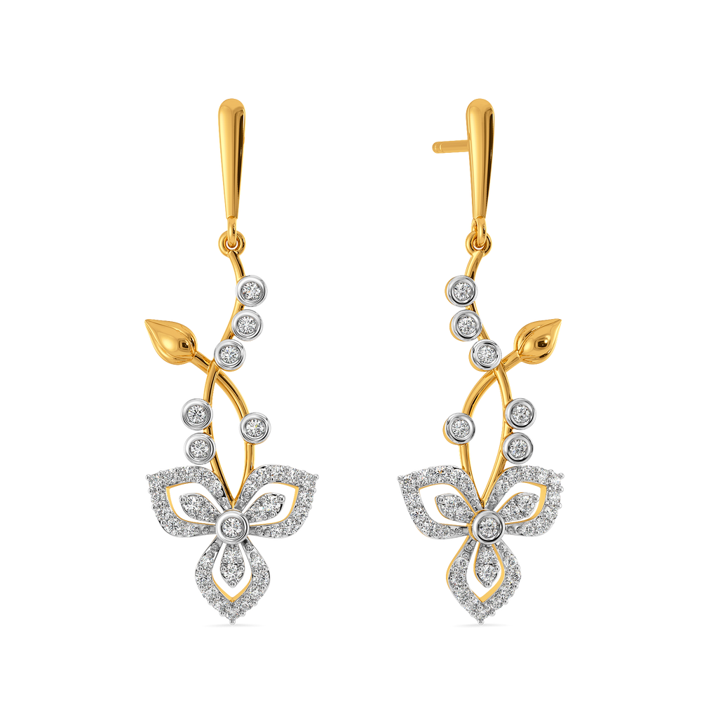 Lyrical Botanicals Diamond Earrings