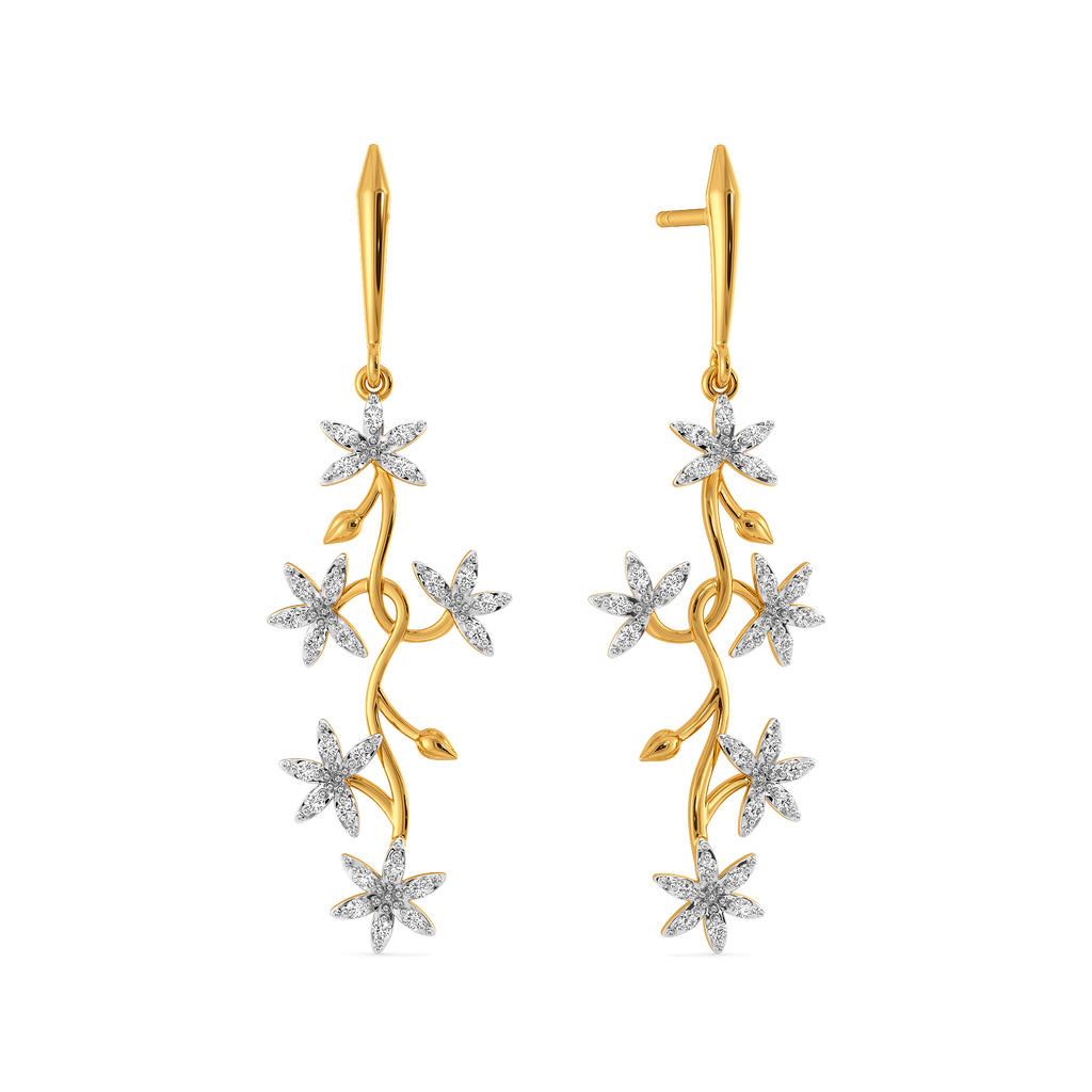 Whispers of the Flora Diamond Earrings