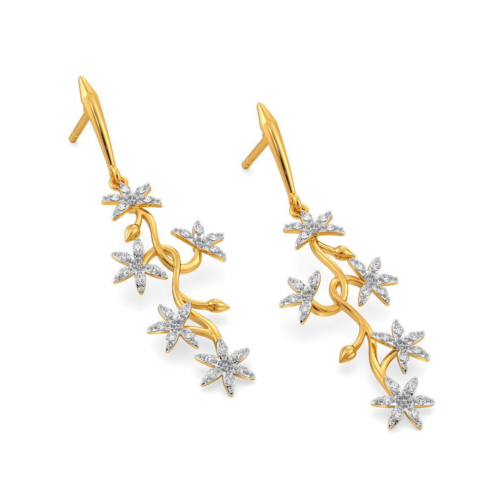 Whispers of the Flora Diamond Earrings