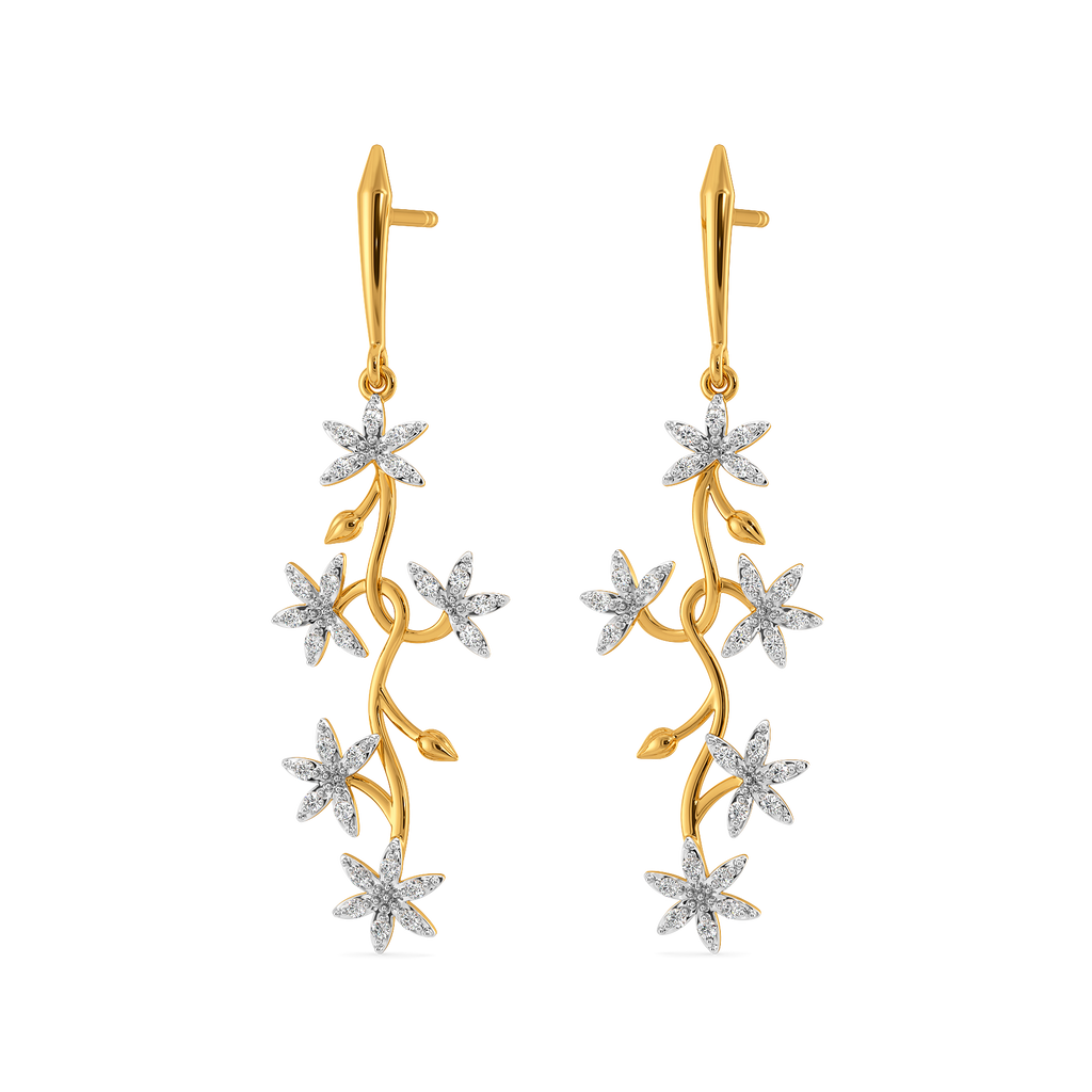 Whispers of the Flora Diamond Earrings