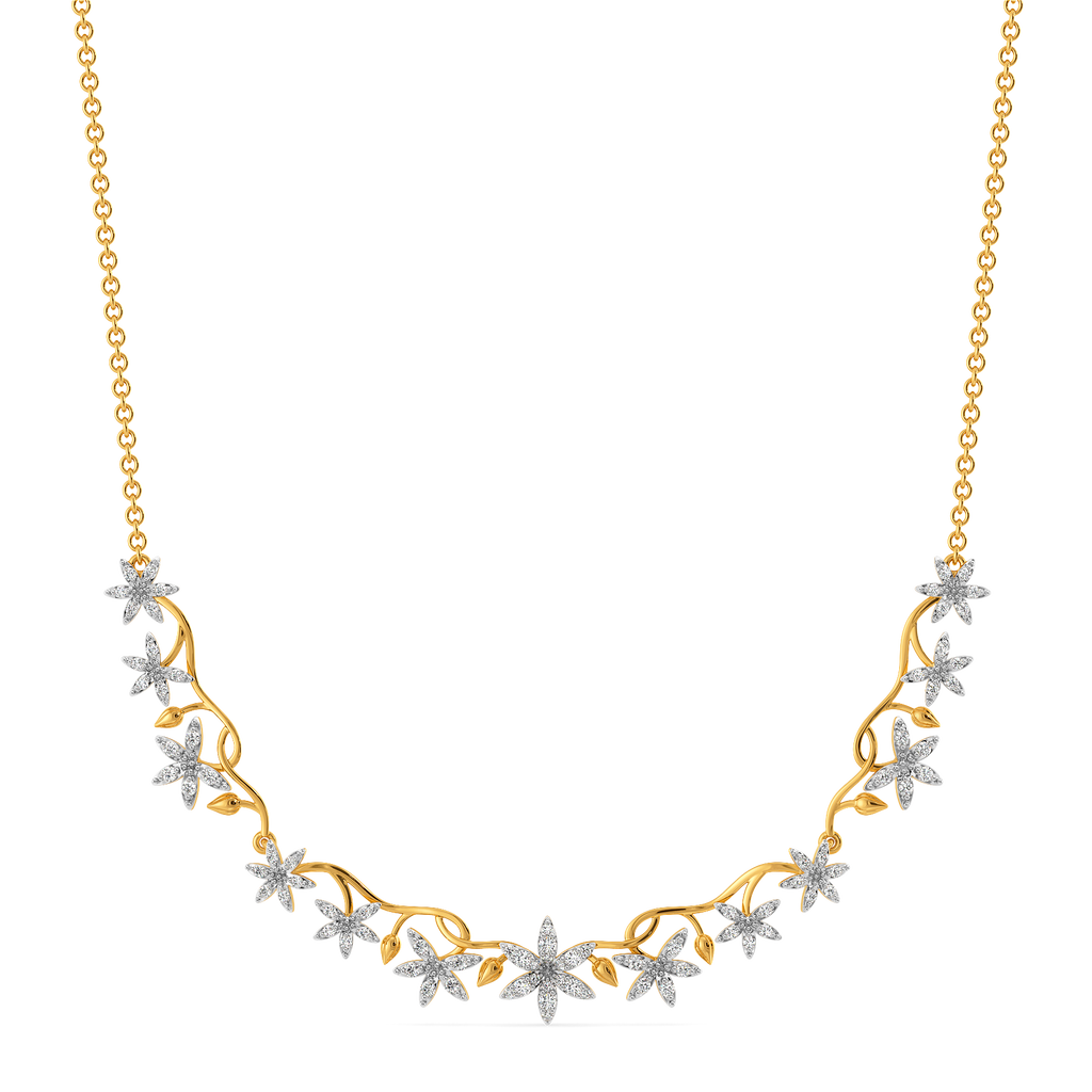 Whispers of the Flora Diamond Necklaces