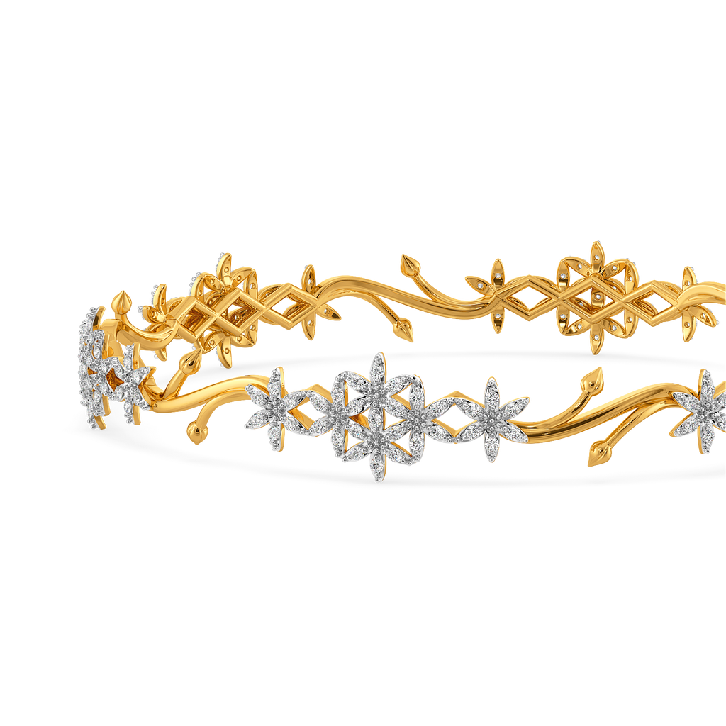 Whispers of the Flora Diamond Bangles