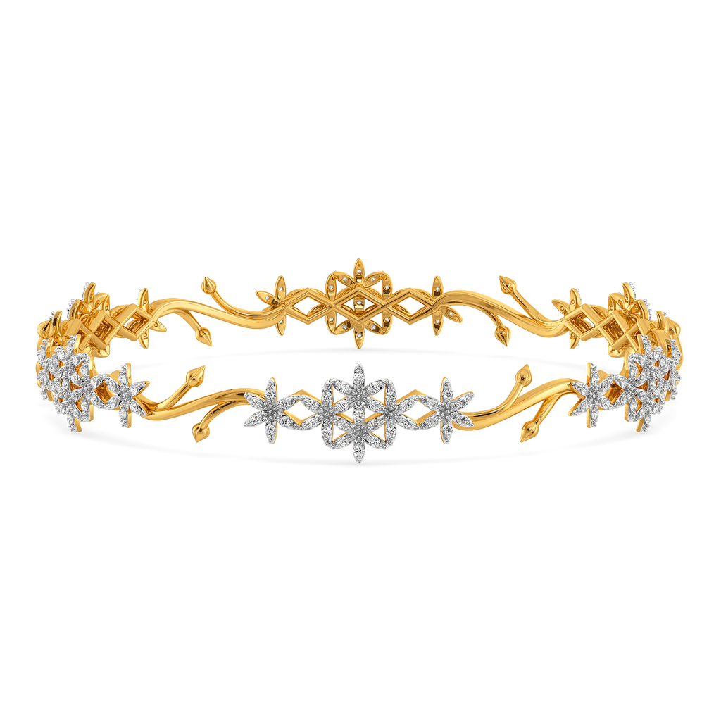 Whispers of the Flora Diamond Bangles