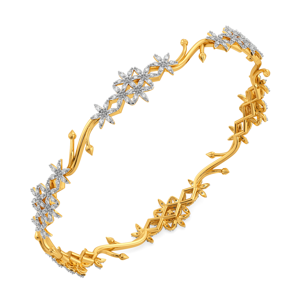 Whispers of the Flora Diamond Bangles
