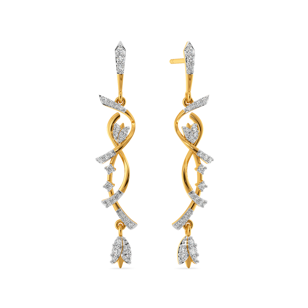 Winding Vines Diamond Earrings