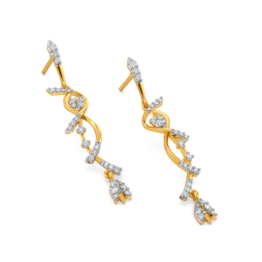 Winding Vines Diamond Earrings