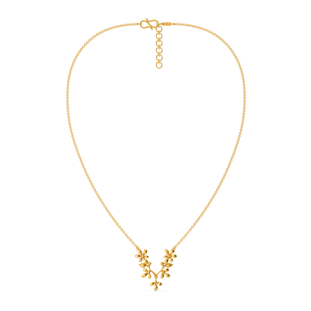 Floral Allure Gold Necklaces