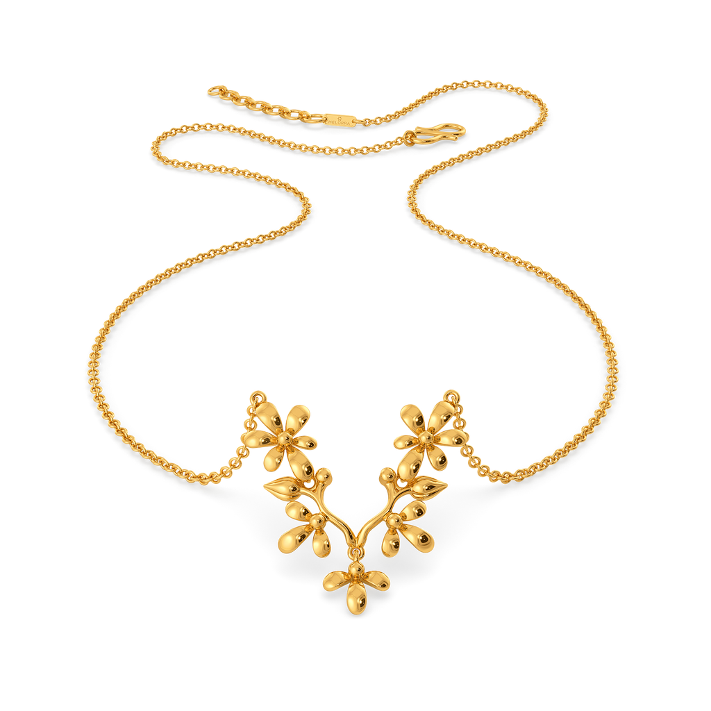 Floral Allure Gold Necklaces