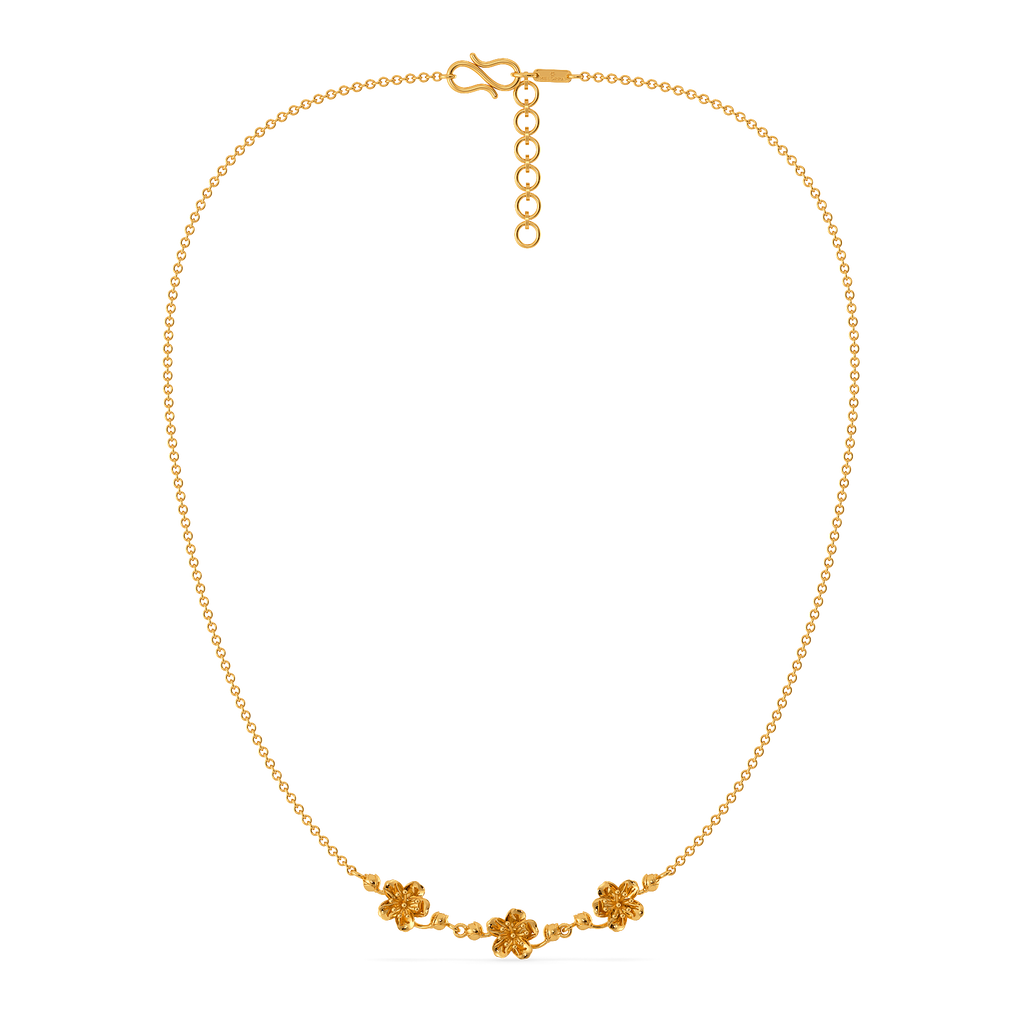 Hibiscus Charm Gold Necklaces