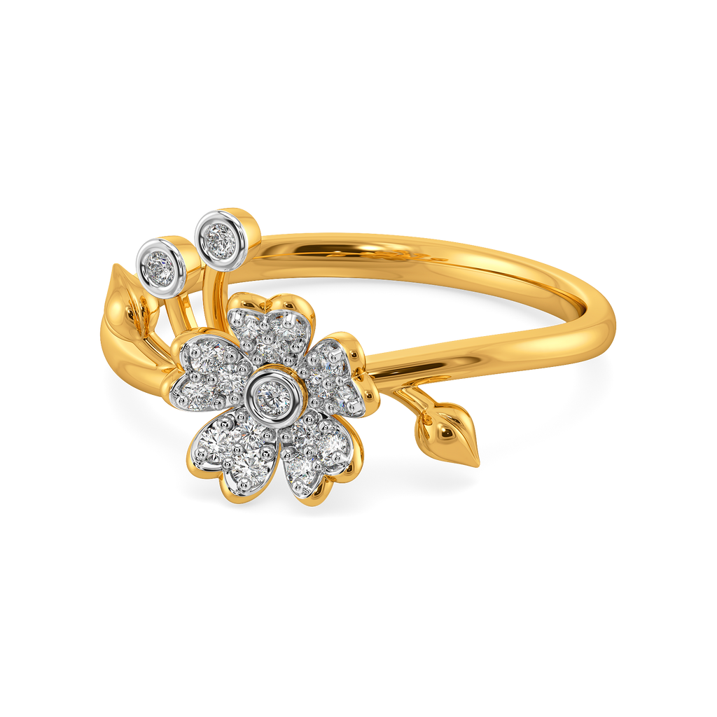 Floral Charm Diamond Rings
