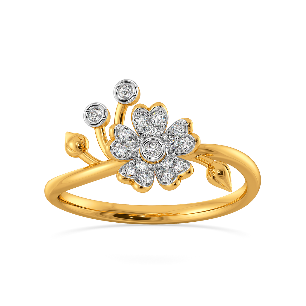Floral Charm Diamond Rings