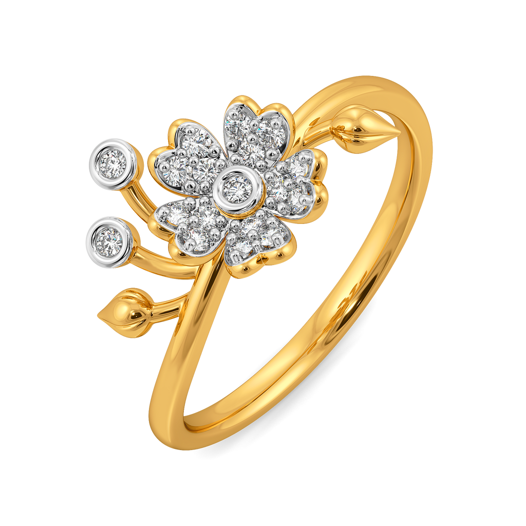 Floral Charm Diamond Rings