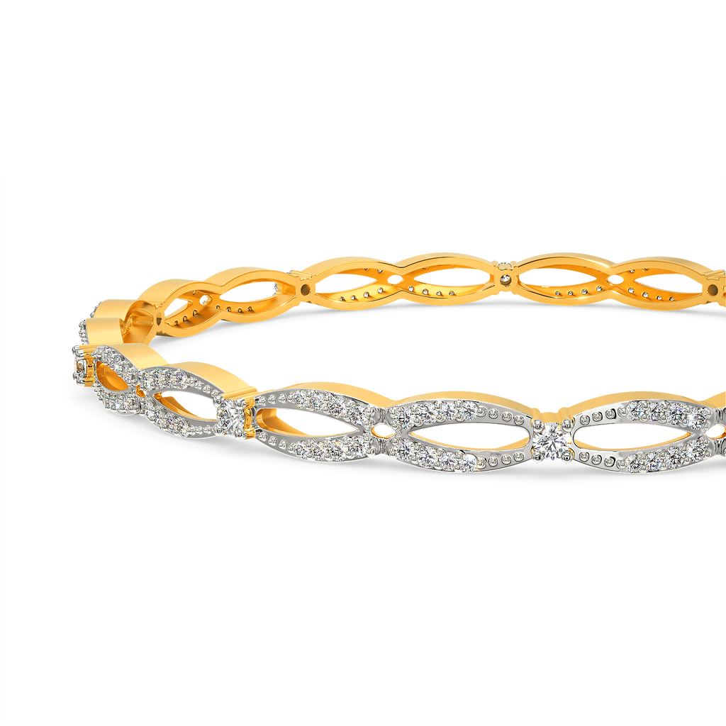 Rise n Grey Diamond Bangles