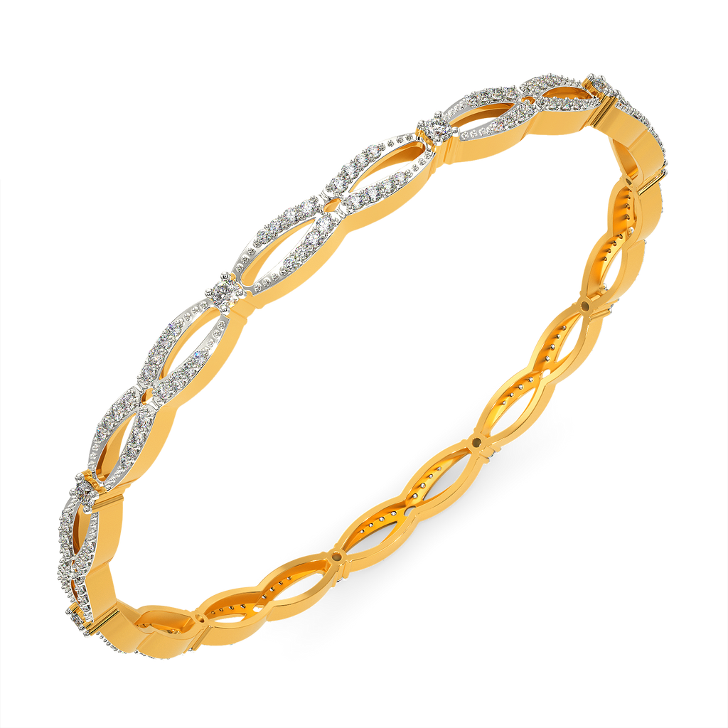 Rise n Grey Diamond Bangles