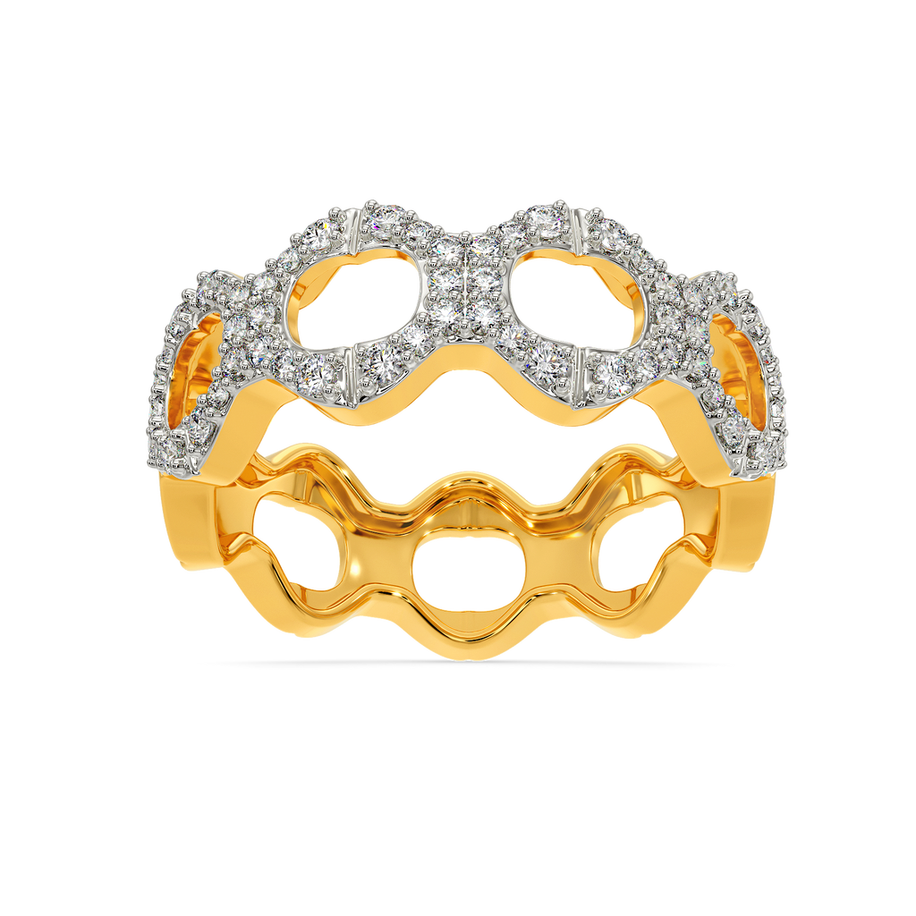Grey Edged Diamond Rings alternate view 3