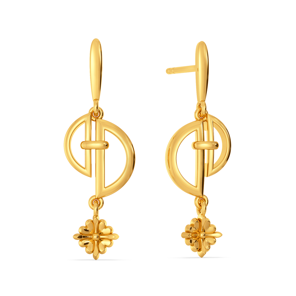 Cinch Charm Gold Earrings