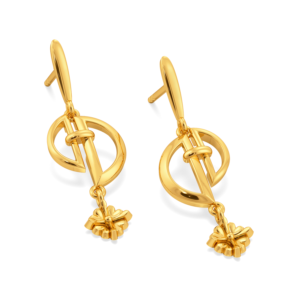 Cinch Charm Gold Earrings