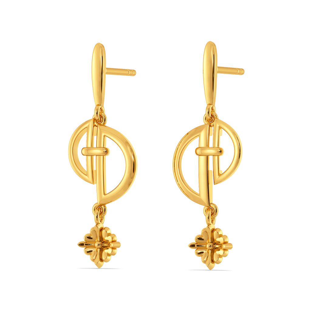 Cinch Charm Gold Earrings