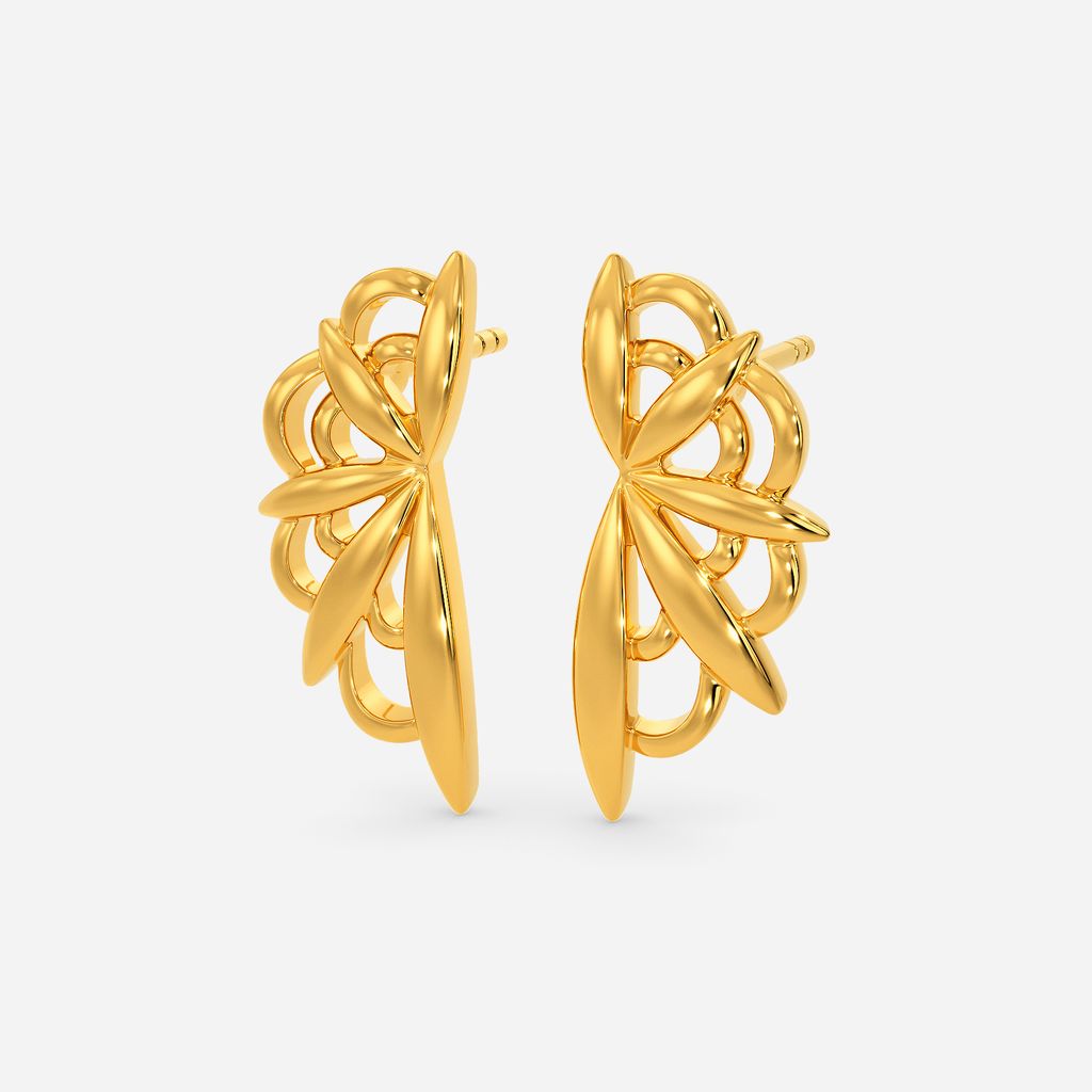 Kaleidoscopic Visions Gold Earrings