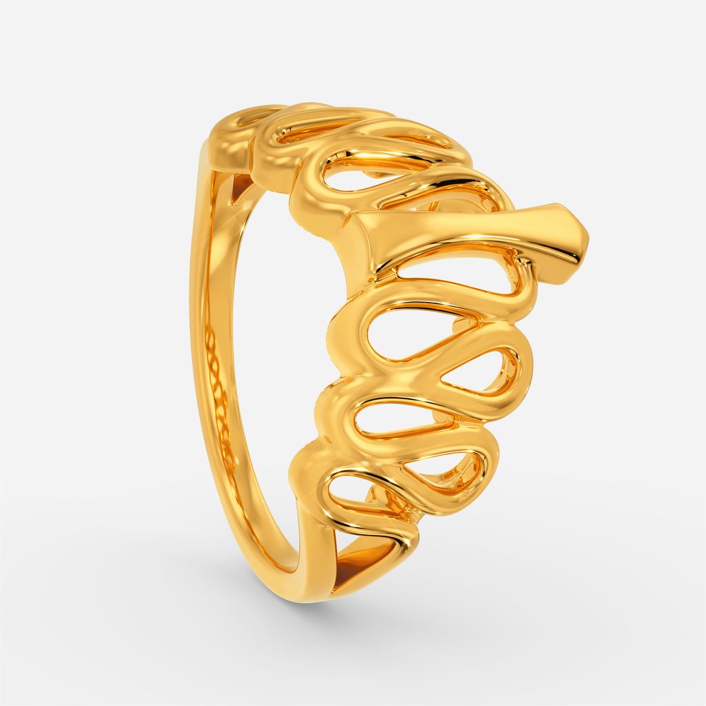 Shades Of Moss Gold Rings image
