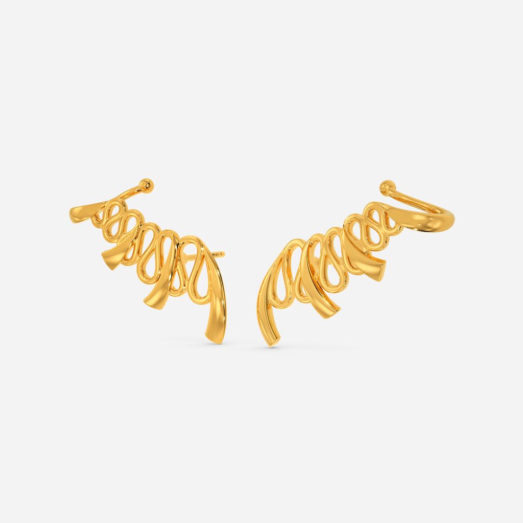 Shades Of Moss Gold Earrings