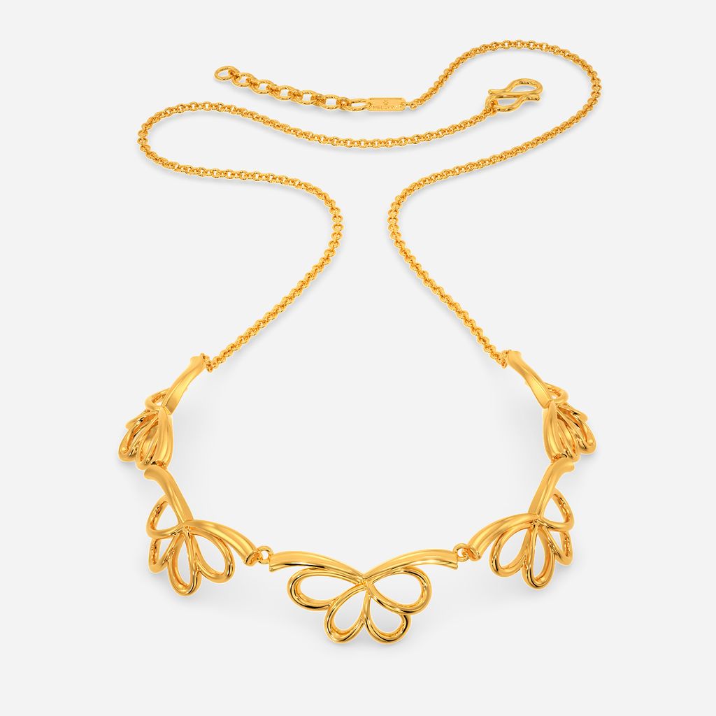 Exotic Twist Gold Necklaces