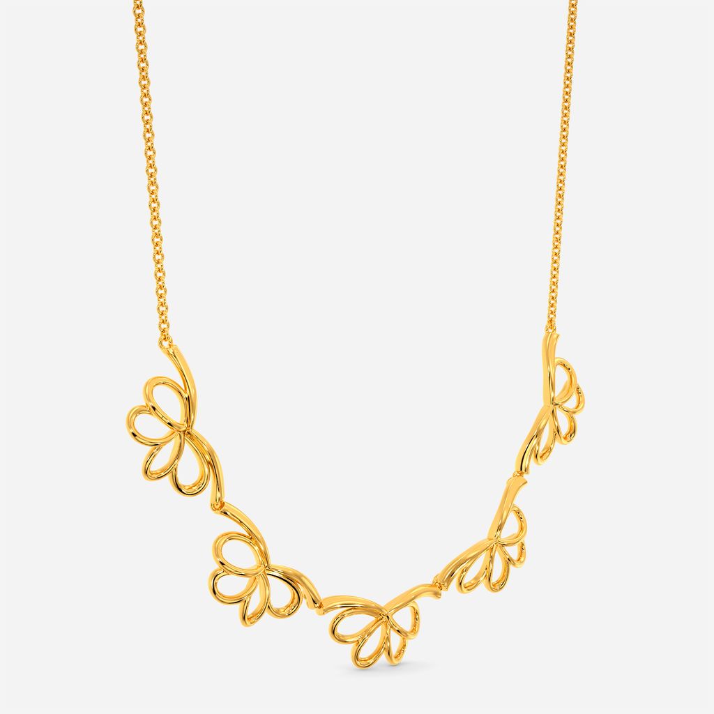 Exotic Twist Gold Necklaces