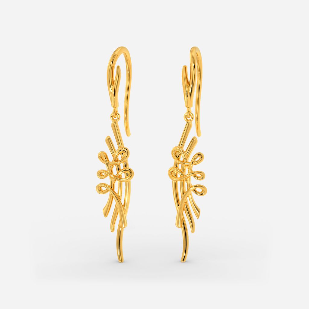 Abstract Anecdotes Gold Earrings
