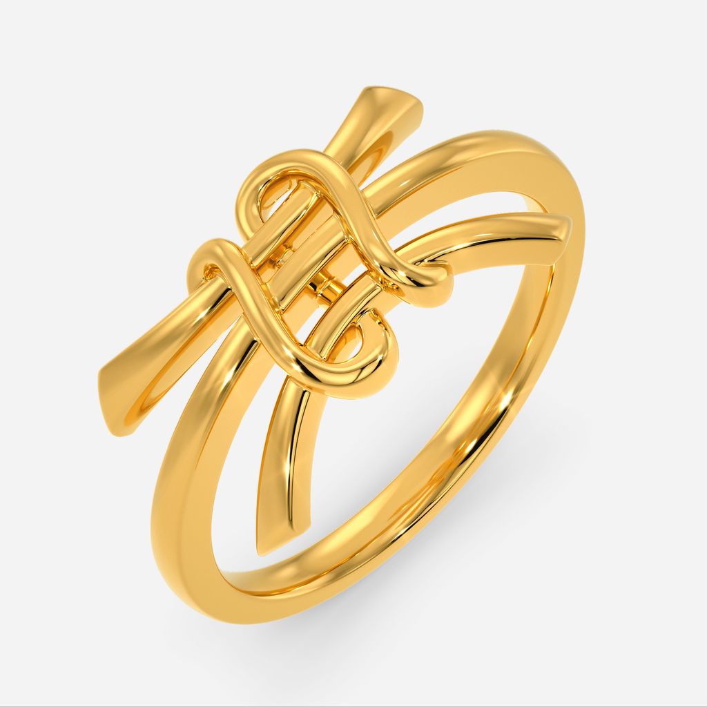 Love In Prints Gold Rings