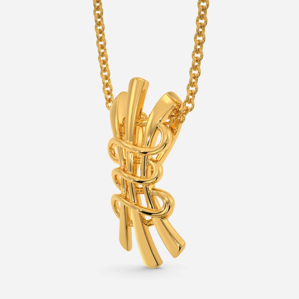 Love In Prints Gold Pendants
