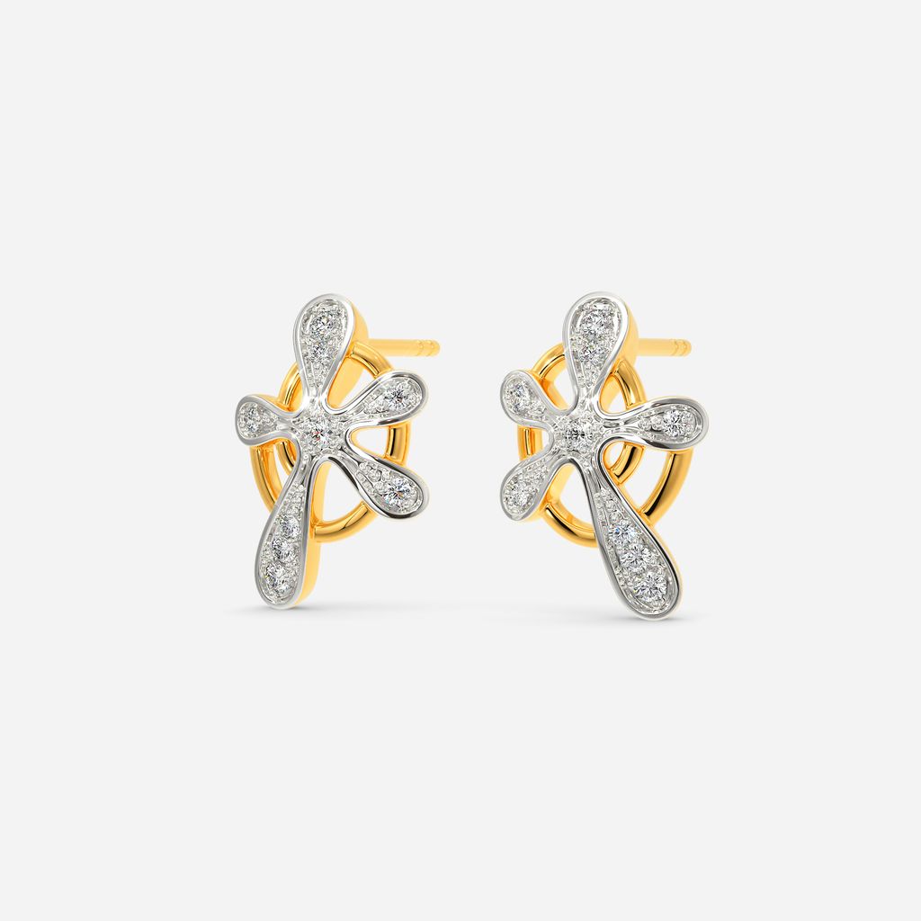 Flows In Waves Diamond Earrings