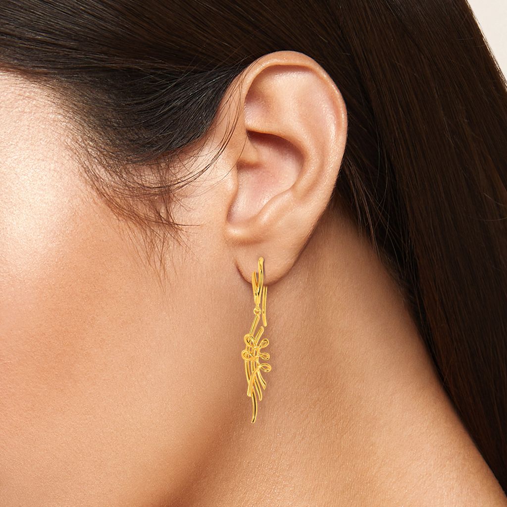 Abstract Anecdotes Gold Earrings