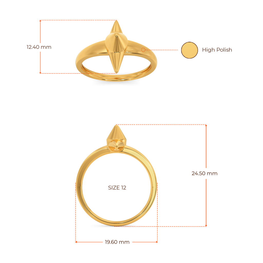 Sparks N Spikes Gold Rings image