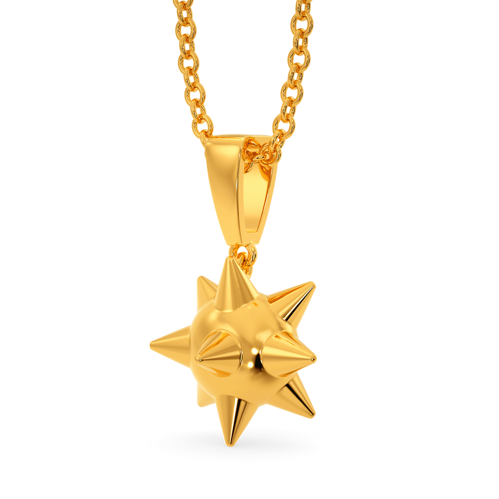 Sparks N Spikes Gold Pendants