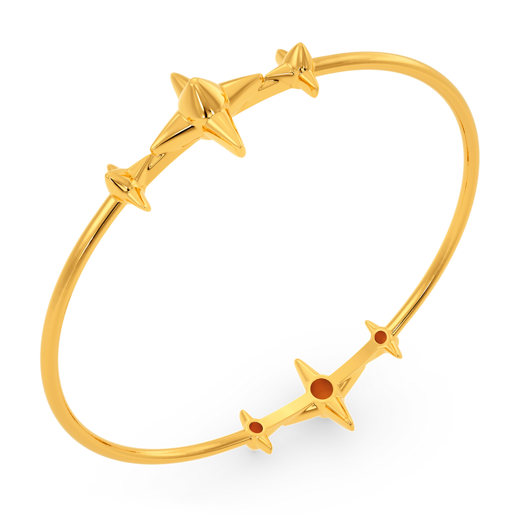 Sparks N Spikes Gold Bangles