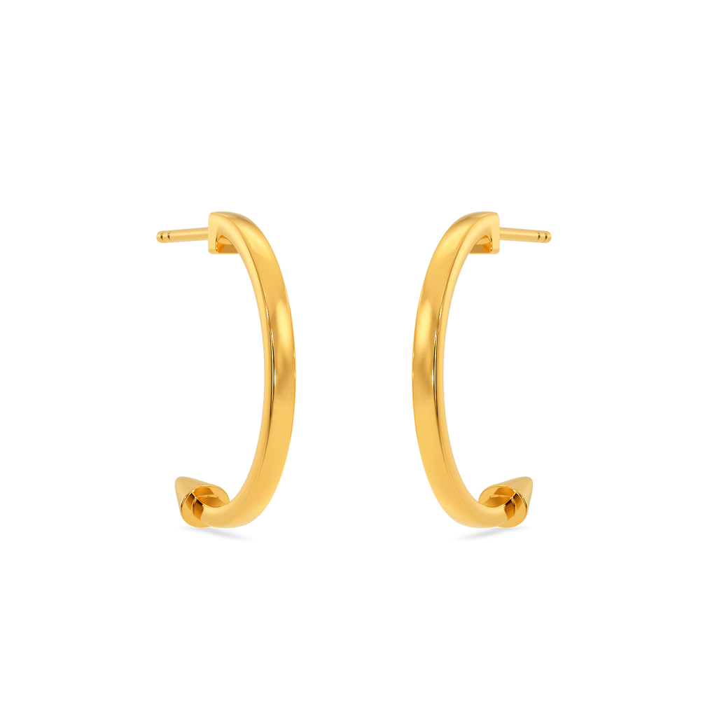 Edgy Creed Gold Earrings