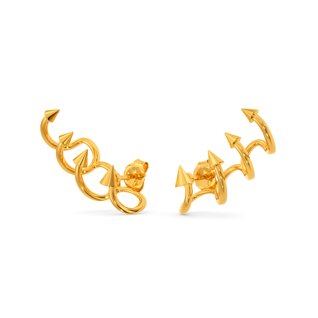 Punk Dash Gold Earrings