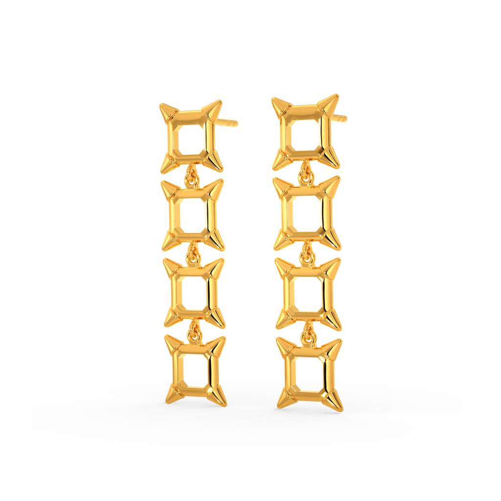 Punk Rocker Gold Earrings