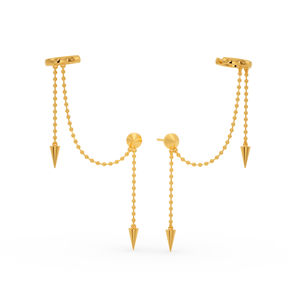 Power Punk Gold Earrings