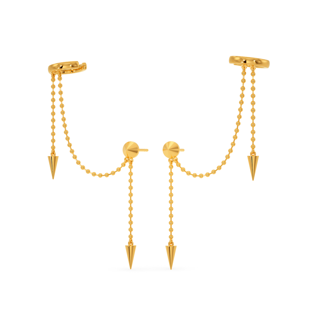 Power Punk Gold Earrings