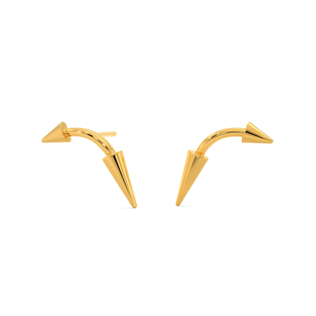 Power Punk Gold Earrings