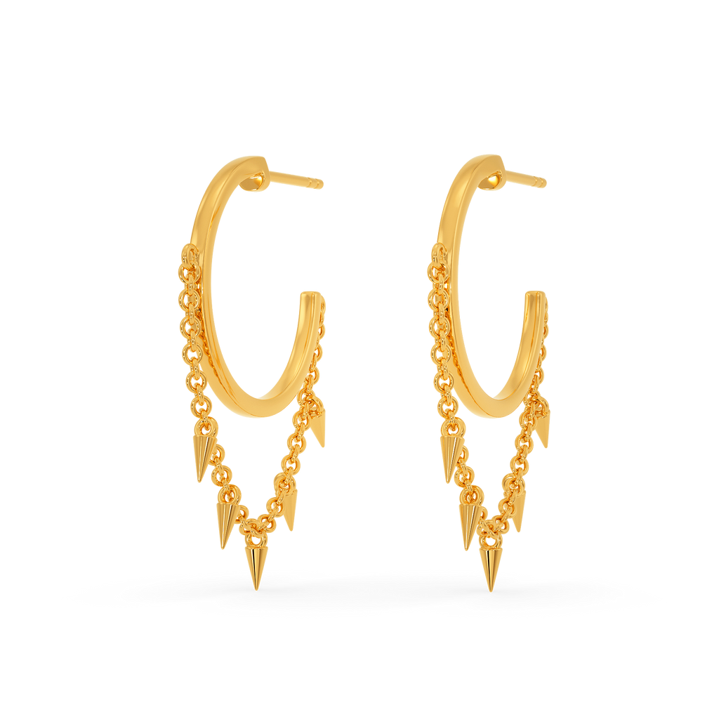 Punk Cover Gold Earrings