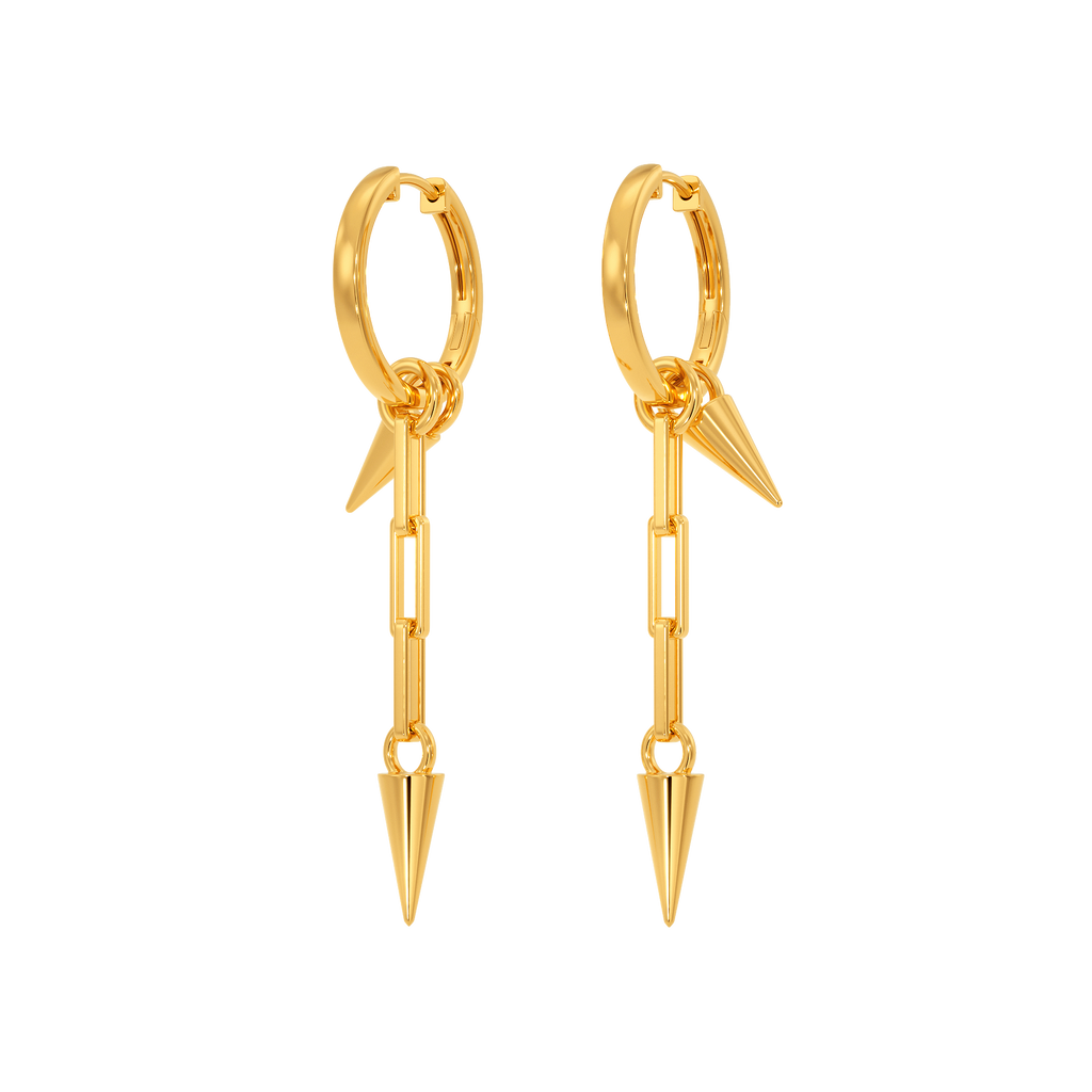 Punk Rule Gold Earrings