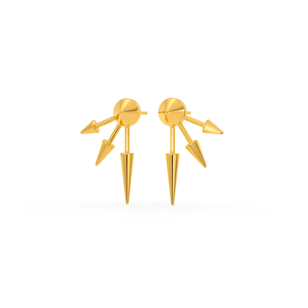 Punk Rule Gold Earrings